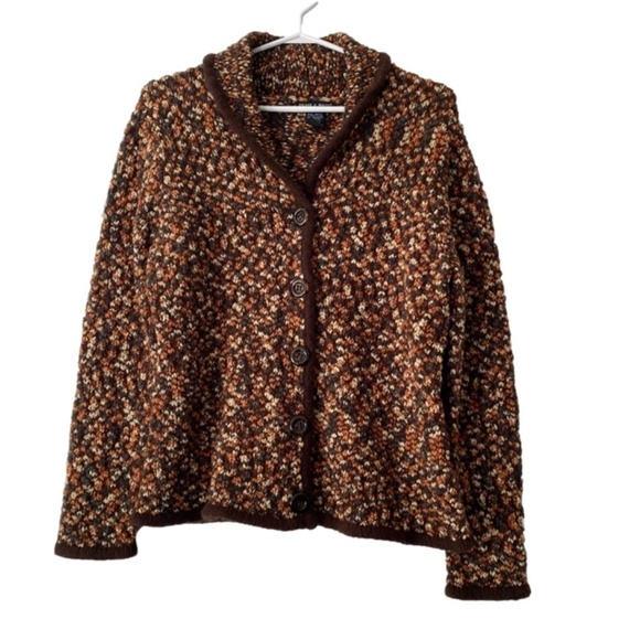 Dean & White boucle button up collared collared sweater size PXL (fits small) - Picture 1 of 13